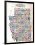 1912, Burleigh County Outline Map, North Dakota, United States-null-Framed Premium Giclee Print