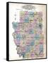 1912, Burleigh County Outline Map, North Dakota, United States-null-Framed Stretched Canvas