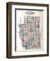 1912, Burleigh County Outline Map, North Dakota, United States-null-Framed Giclee Print