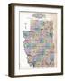 1912, Burleigh County Outline Map, North Dakota, United States-null-Framed Giclee Print