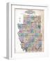 1912, Burleigh County Outline Map, North Dakota, United States-null-Framed Giclee Print