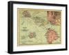 1912, Hawaii State Map, Hawaii, United States-null-Framed Giclee Print