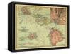 1912, Hawaii State Map, Hawaii, United States-null-Framed Stretched Canvas