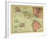 1912, Hawaii State Map, Hawaii, United States-null-Framed Giclee Print