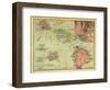 1912, Hawaii State Map, Hawaii, United States-null-Framed Giclee Print