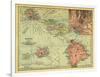 1912, Hawaii State Map, Hawaii, United States-null-Framed Giclee Print