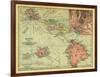 1912, Hawaii State Map, Hawaii, United States-null-Framed Giclee Print