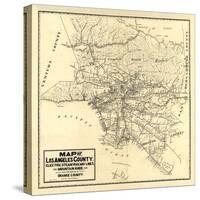 1912 LA Railway Map-N. Harbick-Stretched Canvas