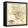 1912 LA Railway Map-N. Harbick-Framed Stretched Canvas