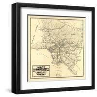 1912 LA Railway Map-N. Harbick-Framed Art Print
