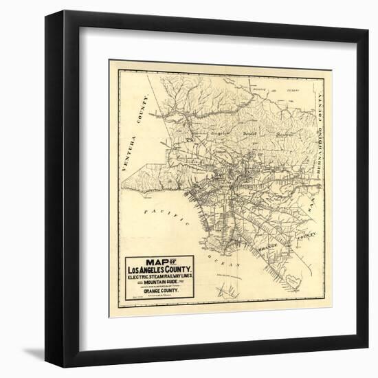 1912 LA Railway Map-N. Harbick-Framed Art Print