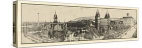 1912, Mormon Temple Grounds Salt Lake City Panorama Photo, Utah, United States-null-Stretched Canvas