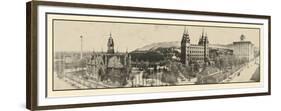 1912, Mormon Temple Grounds Salt Lake City Panorama Photo, Utah, United States-null-Framed Premium Giclee Print