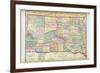 1912, South Dakota Map, South Dakota, United States-null-Framed Giclee Print