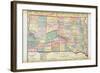 1912, South Dakota Map, South Dakota, United States-null-Framed Giclee Print