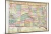 1912, South Dakota Map, South Dakota, United States-null-Mounted Giclee Print