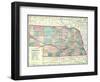 1912, State Map, Nebraska, United States-null-Framed Giclee Print