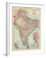 1913, Afganistan, Bhutan, India, Nepal, Sri Lanka, Asia, British India-null-Framed Premium Giclee Print