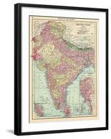 1913, Afganistan, Bhutan, India, Nepal, Sri Lanka, Asia, British India-null-Framed Premium Giclee Print