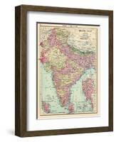 1913, Afganistan, Bhutan, India, Nepal, Sri Lanka, Asia, British India-null-Framed Giclee Print