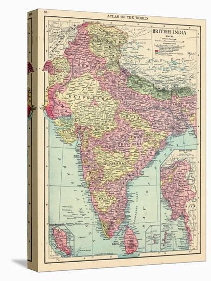 1913, Afganistan, Bhutan, India, Nepal, Sri Lanka, Asia, British India-null-Stretched Canvas