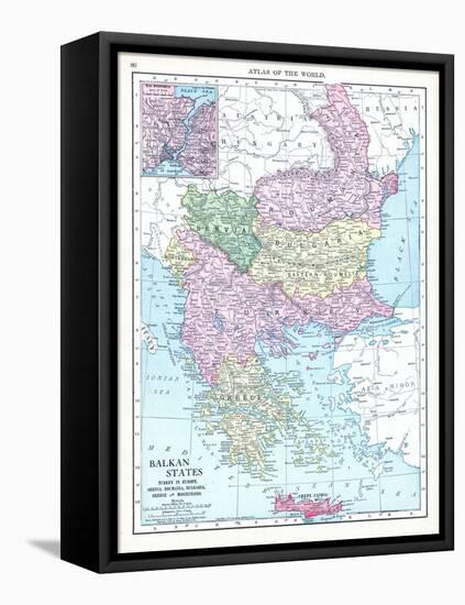 1913, Albania, Austria, Bulgaria, Croatia, Greece, Montenegro, Romania, Russia, Serbia, Slovenia-null-Framed Stretched Canvas