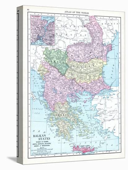 1913, Albania, Austria, Bulgaria, Croatia, Greece, Montenegro, Romania, Russia, Serbia, Slovenia-null-Stretched Canvas