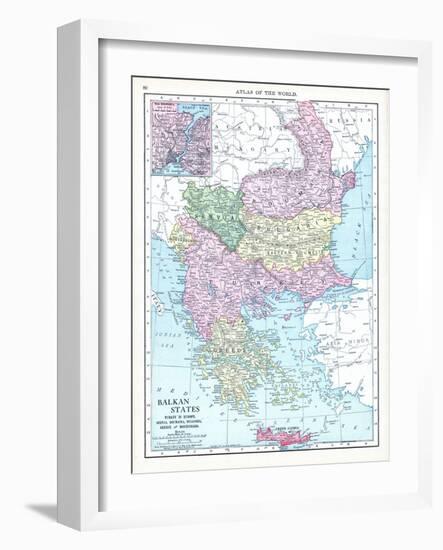 1913, Albania, Austria, Bulgaria, Croatia, Greece, Montenegro, Romania, Russia, Serbia, Slovenia-null-Framed Giclee Print