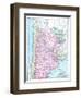 1913, Argentina, Bolivia, Chile, Paraguay, Uruguay, South America, Chile, Argentina, Paraguay-null-Framed Giclee Print