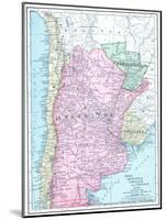 1913, Argentina, Bolivia, Chile, Paraguay, Uruguay, South America, Chile, Argentina, Paraguay-null-Mounted Giclee Print