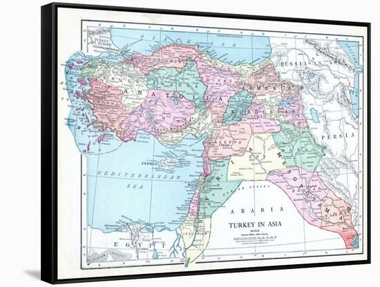 1913, Armenia, Cyprus, Russia, Turkey, Israel, Jordania, Lebanon, Syria, Asia, Holy Land, Arabia-null-Framed Stretched Canvas