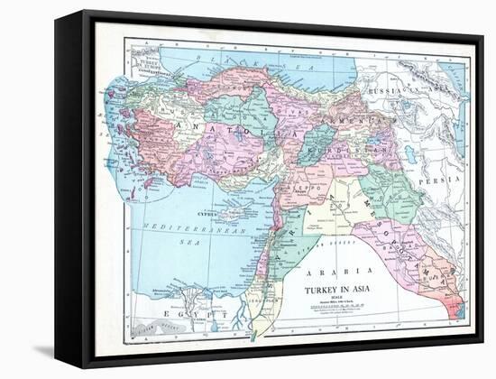 1913, Armenia, Cyprus, Russia, Turkey, Israel, Jordania, Lebanon, Syria, Asia, Holy Land, Arabia-null-Framed Stretched Canvas