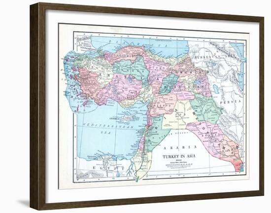 1913, Armenia, Cyprus, Russia, Turkey, Israel, Jordania, Lebanon, Syria, Asia, Holy Land, Arabia-null-Framed Giclee Print