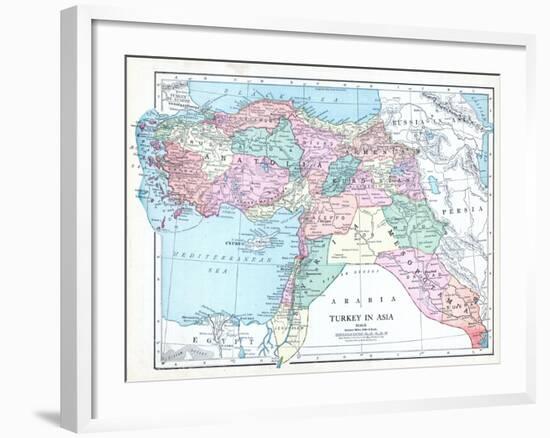 1913, Armenia, Cyprus, Russia, Turkey, Israel, Jordania, Lebanon, Syria, Asia, Holy Land, Arabia-null-Framed Giclee Print