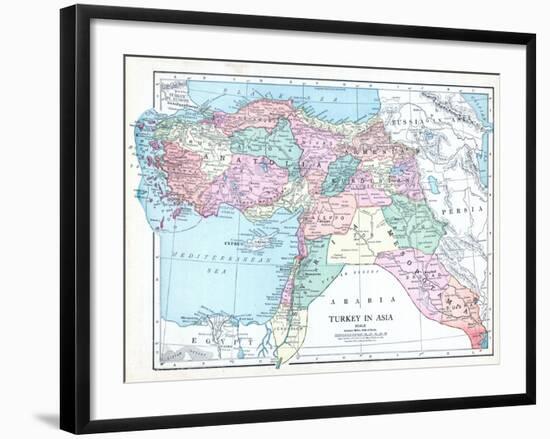 1913, Armenia, Cyprus, Russia, Turkey, Israel, Jordania, Lebanon, Syria, Asia, Holy Land, Arabia-null-Framed Giclee Print
