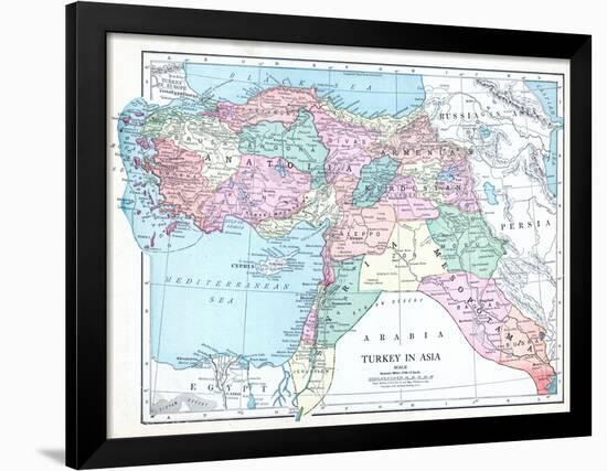 1913, Armenia, Cyprus, Russia, Turkey, Israel, Jordania, Lebanon, Syria, Asia, Holy Land, Arabia-null-Framed Giclee Print