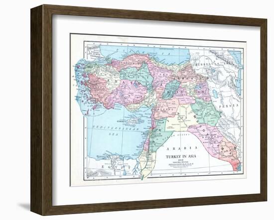 1913, Armenia, Cyprus, Russia, Turkey, Israel, Jordania, Lebanon, Syria, Asia, Holy Land, Arabia-null-Framed Giclee Print