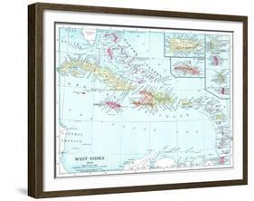 1913, Bahamas, The, Cuba, Dominican Republic, Jamaica, Puerto Rico, Central America, West Indies-null-Framed Giclee Print