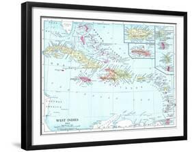 1913, Bahamas, The, Cuba, Dominican Republic, Jamaica, Puerto Rico, Central America, West Indies-null-Framed Giclee Print