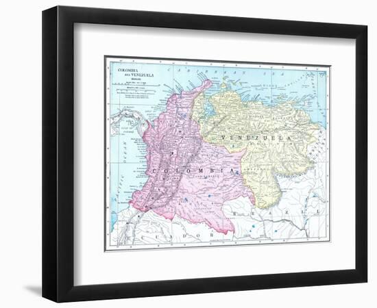 1913, Brazil, Columbia, Ecuador, Venezuela, South America-null-Framed Giclee Print