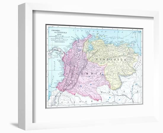 1913, Brazil, Columbia, Ecuador, Venezuela, South America-null-Framed Giclee Print