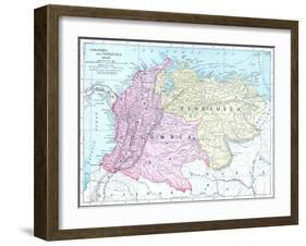 1913, Brazil, Columbia, Ecuador, Venezuela, South America-null-Framed Giclee Print