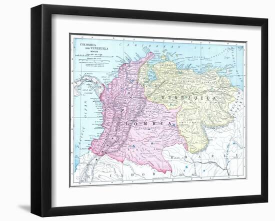 1913, Brazil, Columbia, Ecuador, Venezuela, South America-null-Framed Giclee Print