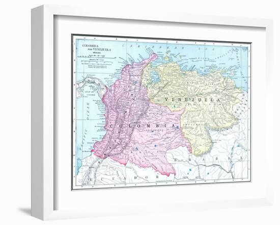 1913, Brazil, Columbia, Ecuador, Venezuela, South America-null-Framed Giclee Print