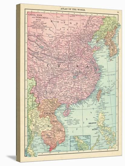 1913, Cambodia, China, Laos, Mongolia, North Korea, Philippines, South Korea, Taiwan, Vietnam, Asia-null-Stretched Canvas