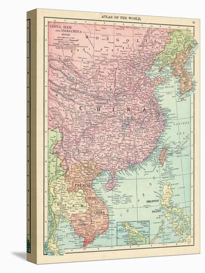1913, Cambodia, China, Laos, Mongolia, North Korea, Philippines, South Korea, Taiwan, Vietnam, Asia-null-Stretched Canvas