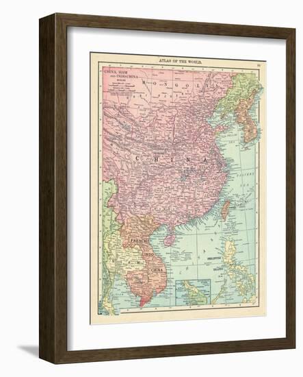 1913, Cambodia, China, Laos, Mongolia, North Korea, Philippines, South Korea, Taiwan, Vietnam, Asia-null-Framed Giclee Print