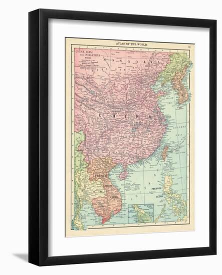 1913, Cambodia, China, Laos, Mongolia, North Korea, Philippines, South Korea, Taiwan, Vietnam, Asia-null-Framed Giclee Print