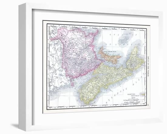 1913, Canada, New Brunswick, Nova Scotia, Prince Edward Island, North America, Maritime Provinces-null-Framed Premium Giclee Print