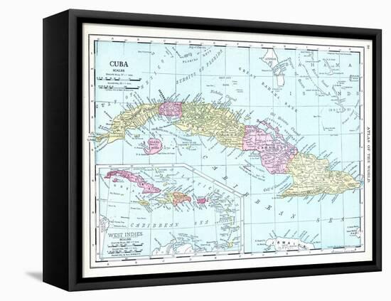 1913, Cuba, Dominican Republic, Jamaica, Puerto Rico, Central America-null-Framed Stretched Canvas